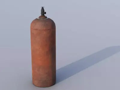 Old rusty gas cylinder Free low-poly 3D model