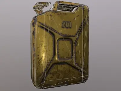 Military Jerry Can Low-poly 3D model