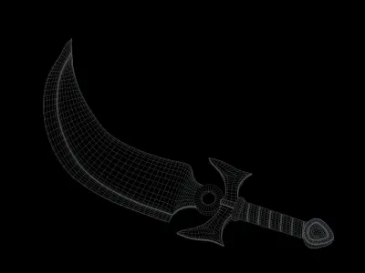 Arabic dagger Free low-poly 3D model
