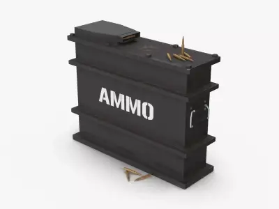 Ammo Crate Dirt Low-poly 3D model