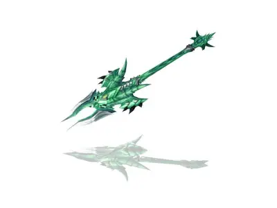 Dragon Scales Spear Low-poly 3D model