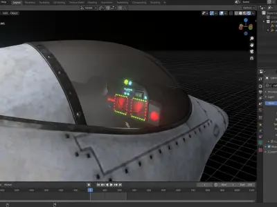 Fighter Jet with Fire mesh Free 3D model