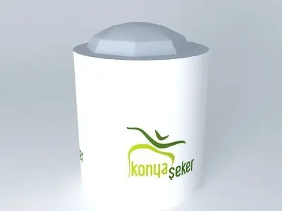 Crystal Sugar Silo Free 3D model