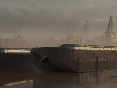 Industrial Barge A 3D model