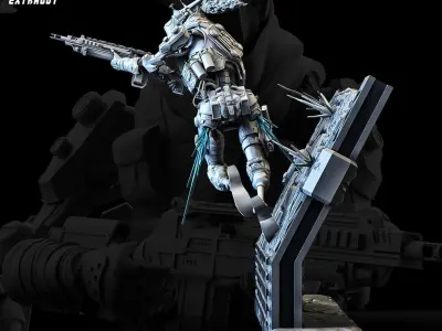 Skinny Wall Running Robot 100mm 3D print model