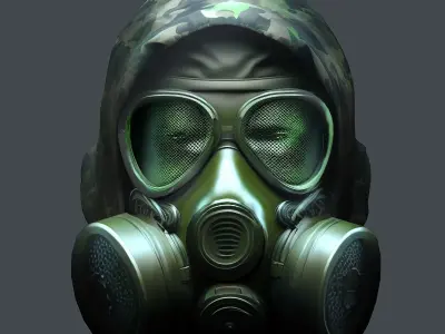 Helmet 3d model military combat Military scifi Low-poly 3D model Low-poly 3D model