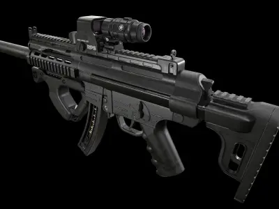 MP 5 GSG 16 Low-poly 3D model