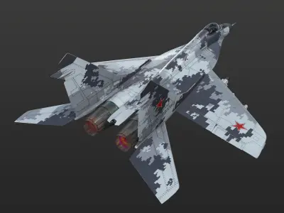 Mig29 Low-poly 3D model
