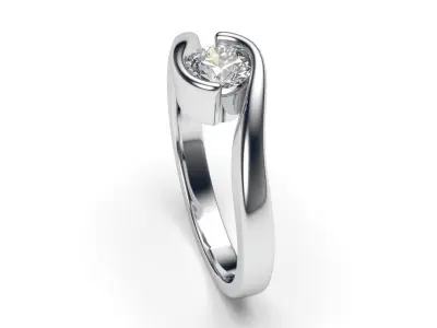 solitaire with ring sizes  8 part S69 3D print model