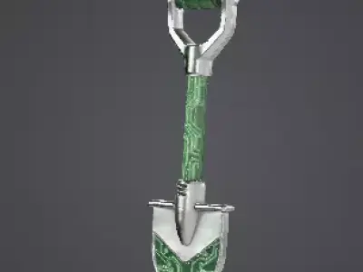 Sci-Fi Cybernetic Power Shovel Low-poly 3D model