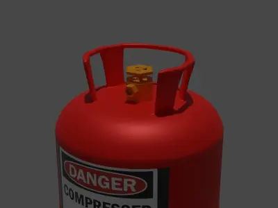 Gas Cylinder Free low-poly 3D model buy