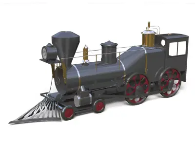 mini steam locomotive 3D model