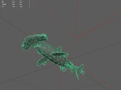 Shark Low-poly 3D model 16