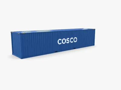 40ft Shipping Container Cosco v1 3D model