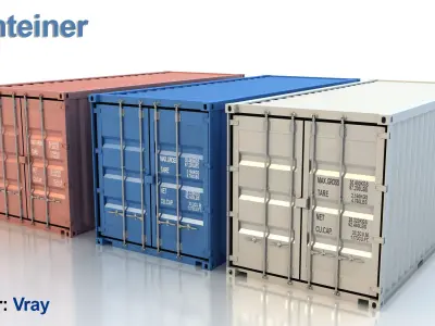 20 Feet Shipping Container 3D model purchase