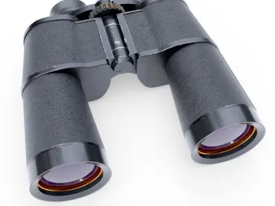 Old binoculars 10x50 3D model