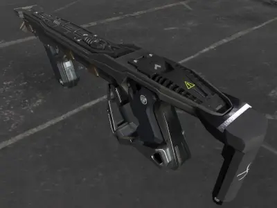 sci-fi gun Free 3D model buy