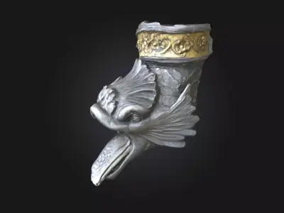 Aquatic Gargoyle Ornament  Guardian of the Deep 3D model