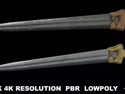 Mycenaean Rapier Low-poly 3D model