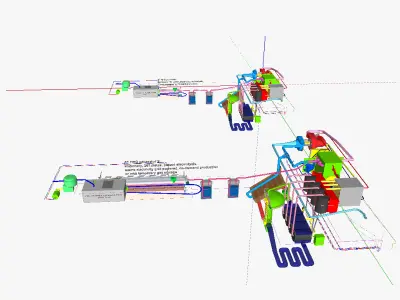 Oxyhydrogen fed AT IC motor 3D model