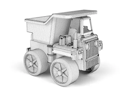 Children toy plasticky truck 3D model