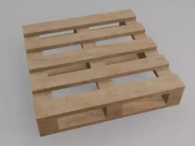 Low Poly Wood Pallet Pack  3 Variants Low-poly 3D model