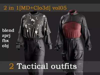2 Tactical outfits vol05 3D model