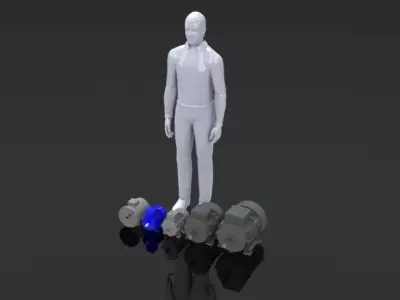 5 Electric Motors Free 3D model