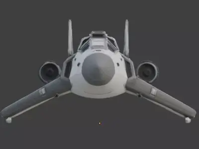 Realistic Sci-Fi Transport Cargo Shuttle 3D Model Low-poly 3D model