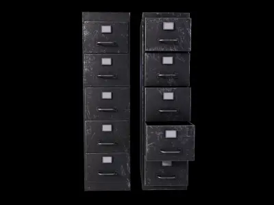 Cabinet V1 - 011 Low-poly 3D model