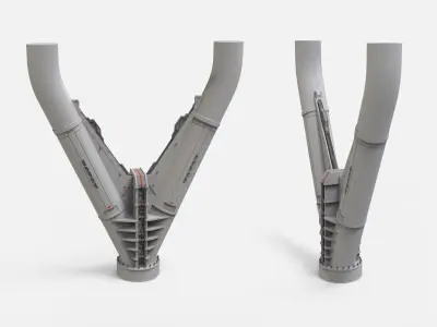 sci-fi Architecture kitbash 50 3D model