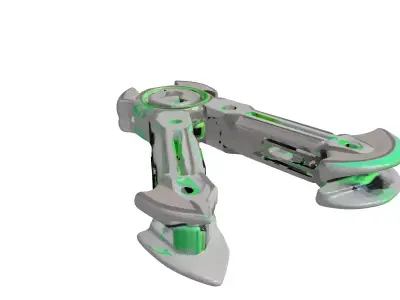 Futuristic SciFi Energy Axe Tool 3D model