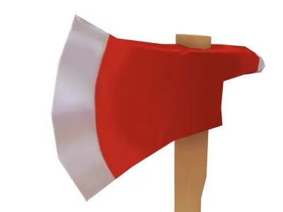Fireman Axe - Hand Painted 3D model