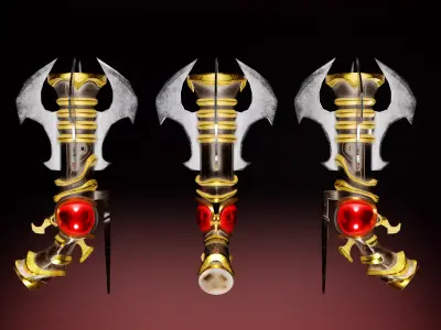 Stylized Low Poly Hand Canon Free low-poly 3D model