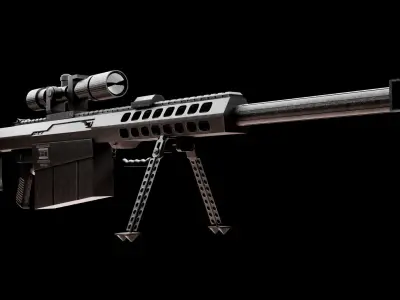 M82A1 SNIPER RIFLE LOW POLY Low-poly 3D model