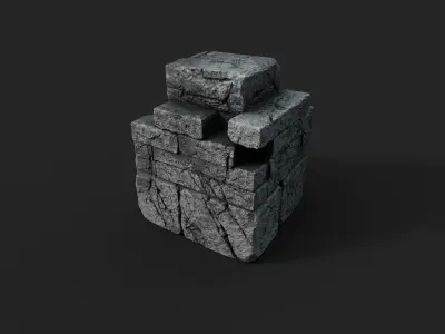 Old Ruin 3 Low-poly 3D model