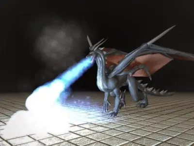 Black Dragon Rigged and Game Ready 3D Model 3D model