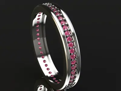 yansa stack of gold rings 3D print model