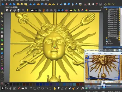 louis the 14th symbol the sun 3D print model