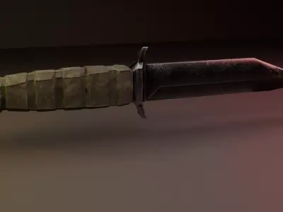 Knife Low-poly 3D model