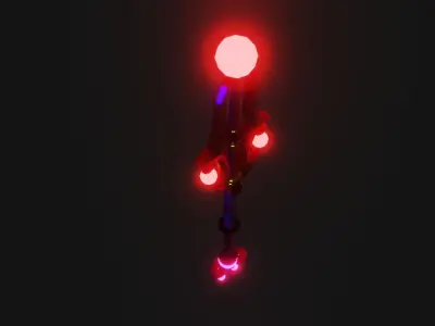 Staff Low-Poly for game Low-poly 3D model