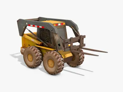 Construction Equipment Vehicles 5 Cranes 3D Models Low-poly 3D model