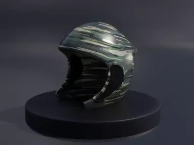 Realistic Tactical Motorcycle Helmet  PBR 3D Model 3D model