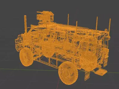 Bushmaster MRAP Low-poly 3D model