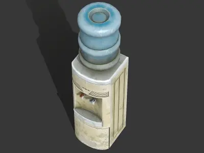Old Water Cooler - PBR Game Ready Low-poly 3D model