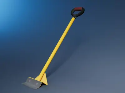 Roofing Shovel Low-poly 3D model