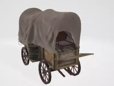 Pioneer wagon 3D model