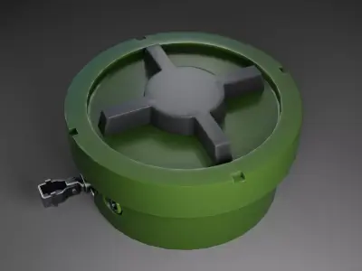 M14 Landmine Low poly 3d model Low-poly 3D model