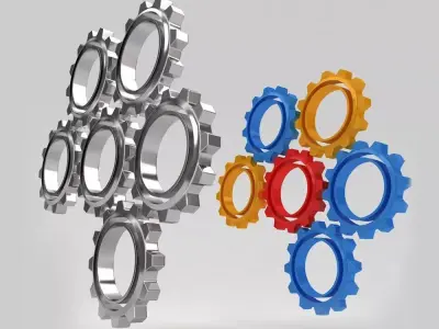 Mechanical gears combination 3d model   3D model