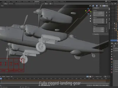 Avro Lancaster B mk1  3D model